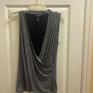 White House Black Market Drape style shirt small like new